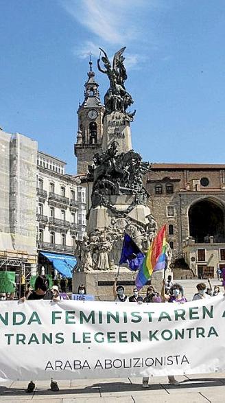 Concentración de ayer en Vitoria.