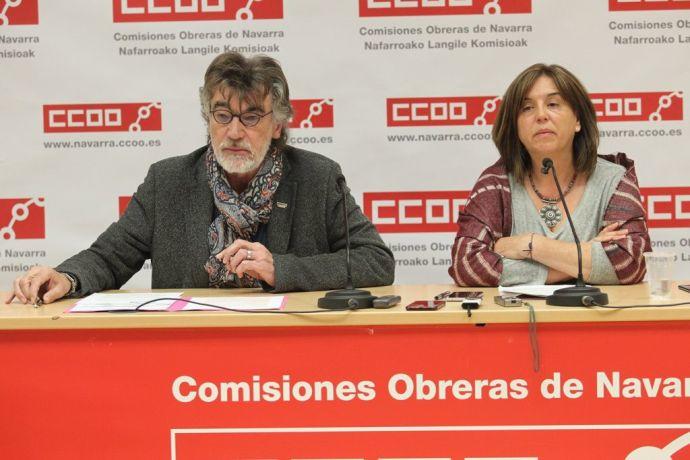 Chechu Rodríguez y Pilar Arriaga, en una rueda de prensa anterior.