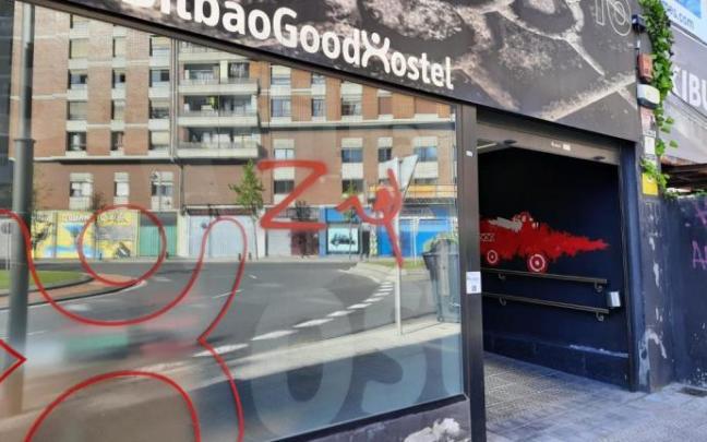 Pintada en el albergue de Bolueta