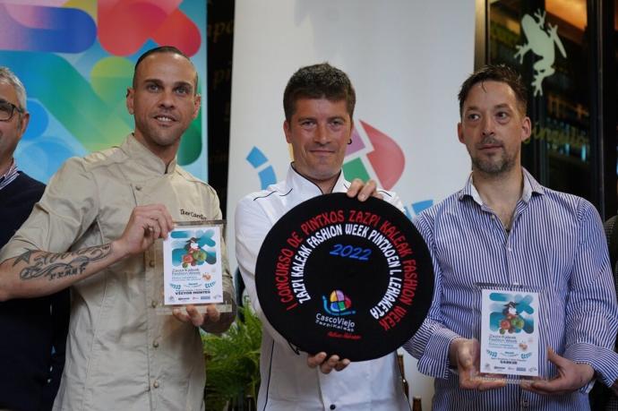 Ganadores del concurso de pintxos del Casco Viejo.