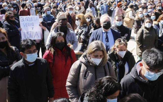 Manifestación por los náufragos desaparecidos del Villa de Pitanxo.