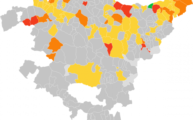Semáforo de municipios en Euskadi