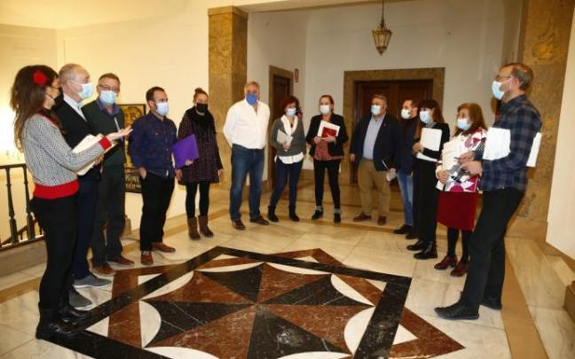 Concejales de la oposición, tras el Pleno del pasado 16 diciembre.