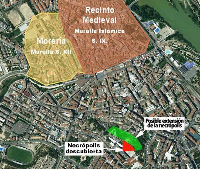 La necrópolis musulmana de Tudela suma 77 nuevas fosas