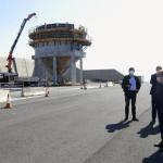 Plataforma flotante de Saitec en el Puerto de Bilbao.