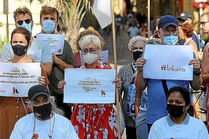 Reciente comparecencia de las tres plataformas antidesahucios.