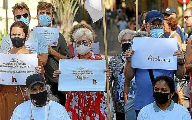 Reciente comparecencia de las tres plataformas antidesahucios. Reciente comparecencia de las tres plataformas antidesahucios.