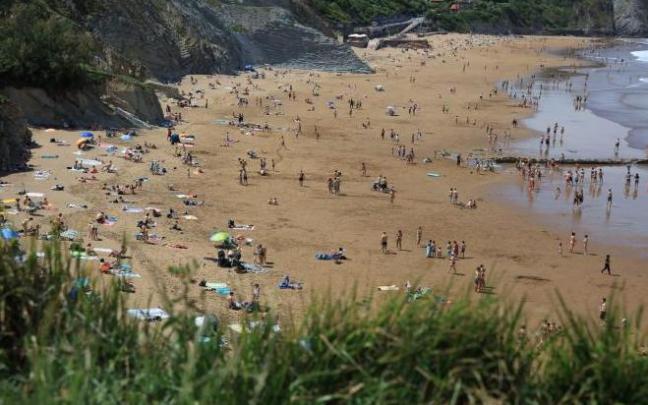 Usuarios disfrutando de las playas de Euskadi