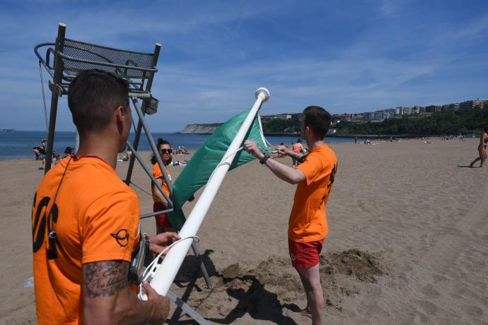 Jornada veraniega en las playas.