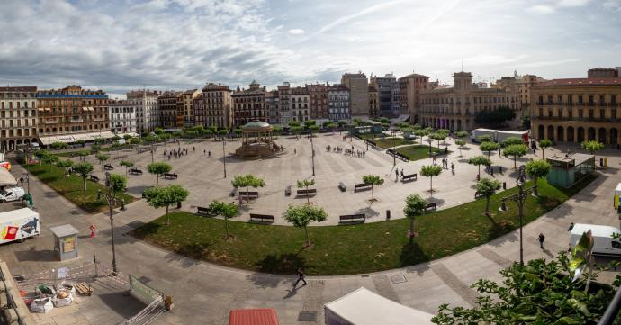 La Plaza del Castillo, este miércoles.