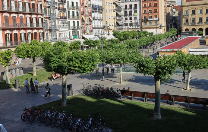 Vistas de la Plaza del Castillo, que contará con 10 barras.