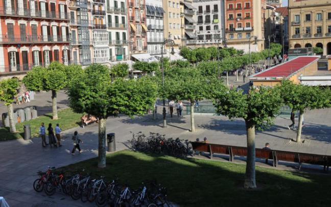 Vistas de la Plaza del Castillo, que contará con 10 barras.