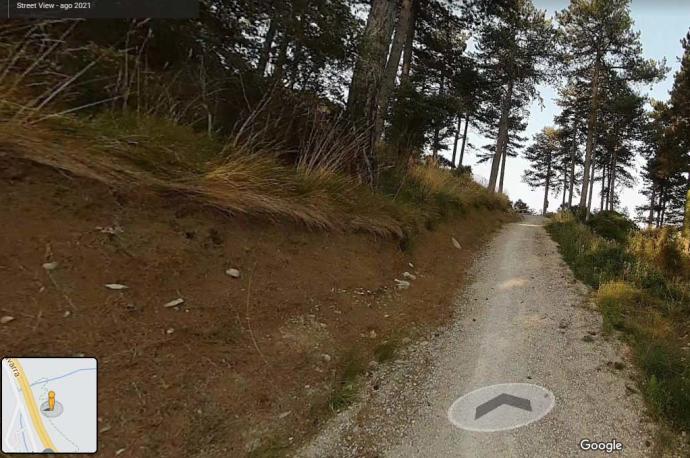 Imagen de Google Street View de un tramo de la vía