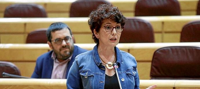 Maribel Vaquero en una sesión en el Senado.