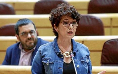Maribel Vaquero en una sesión en el Senado.