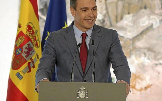 El presidente del Gobierno españo, Pedro Sánchez, durante un acto ayer en Moncloa. Foto: E.P.