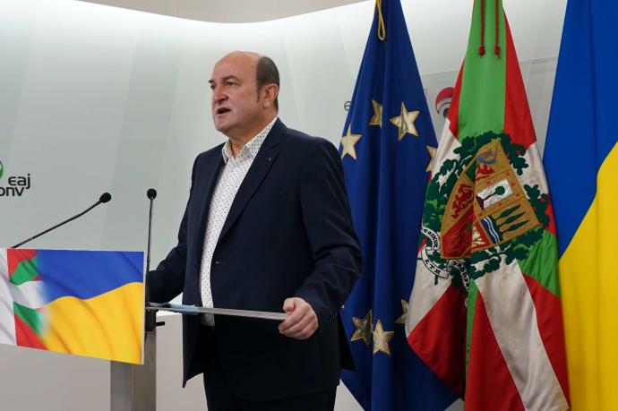 El presidente de la Ejecutiva del PNV, Andoni Ortuzar