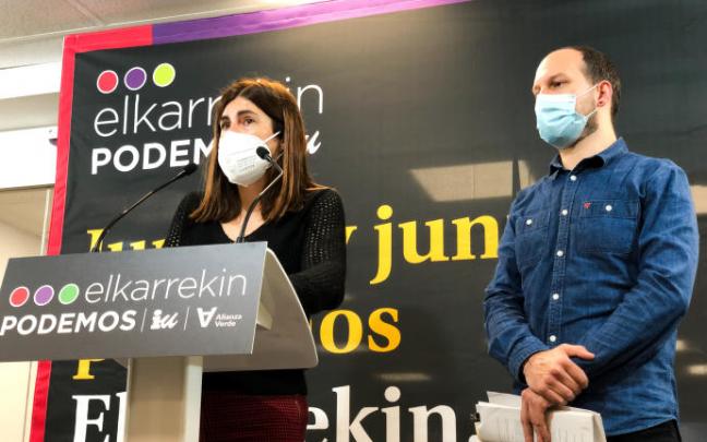 Los parlamentarios de Elkarrekin Podemos-IU, Miren Gorrotxategi e Íñigo Martínez. Los parlamentarios de Elkarrekin Podemos-IU, Miren Gorrotxategi e Íñigo Martínez.