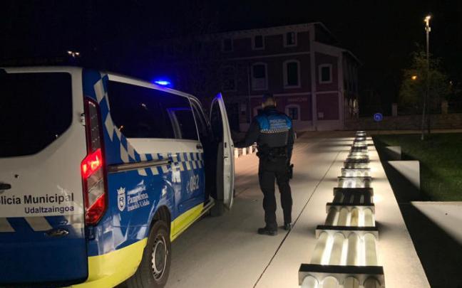 Un agente de la Policía Municipal de Pamplona