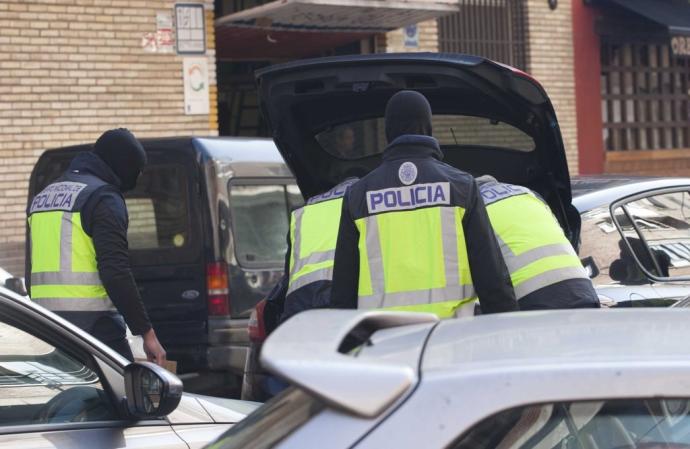 Operación de la Policía Nacional en Vitoria, en una imagen de archivo