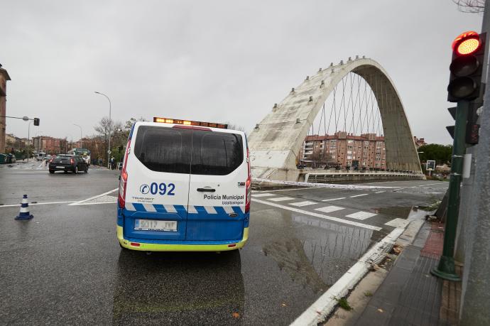 Una furgoneta de Policía Municipal de Pamplona