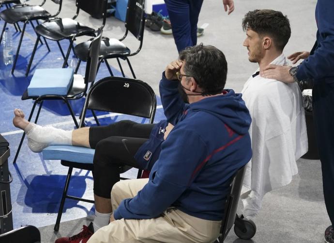 Polonara, durante el partido del domingo