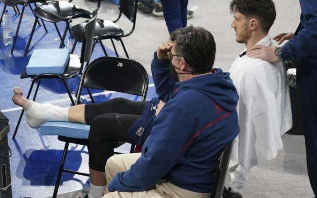 Polonara, durante el partido del domingo