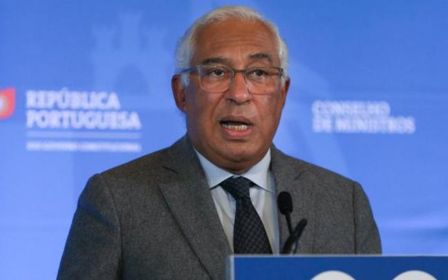 El primer ministro luso, Antonio Costa, durante su rueda de prensa.