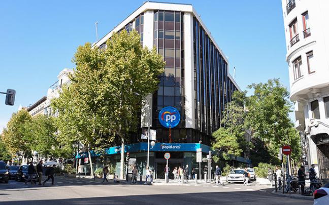 Edificio de la sede del PP, en el número 13 de la calle Génova. Edificio de la sede del PP, en el número 13 de la calle Génova.