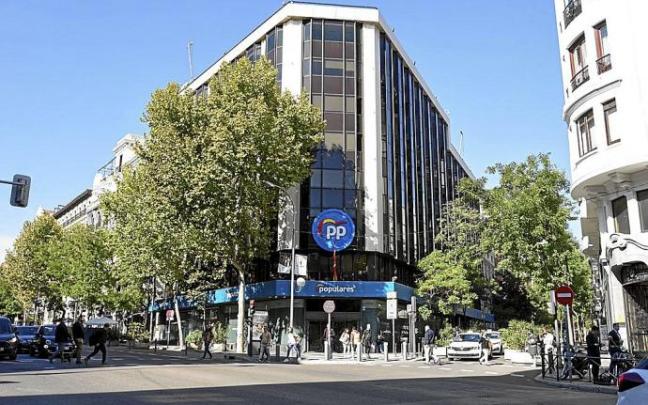 Edificio de la sede del PP, en el número 13 de la calle Génova de Madrid. Foto: E.P.