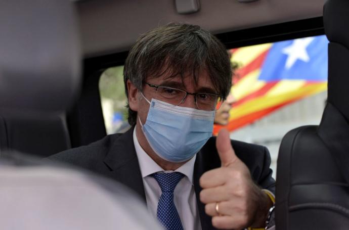 Carles Puigdemont, feliz tras la resolución italiana