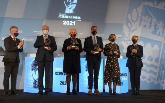 Los premiados, en el acto de este martes Los premiados, en el acto de este martes