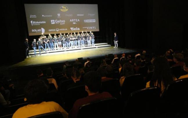 Aspecto del acto de presentación en la sala Ereaga del Muxikebarri Zentroa de Getxo.