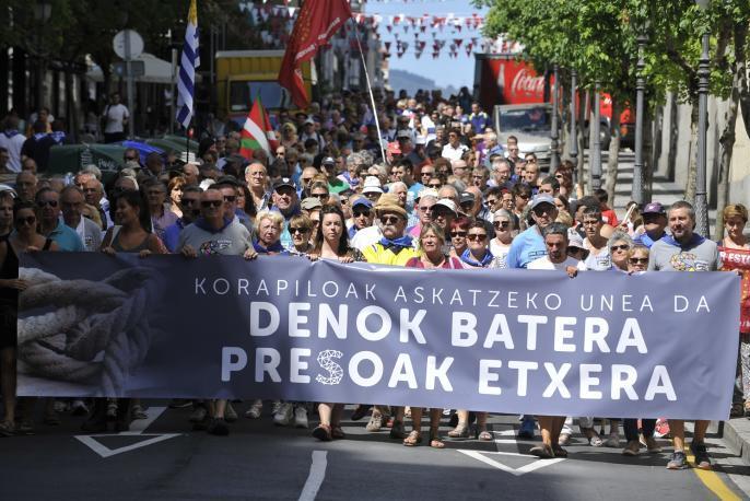 Manifestación en favor de los presos