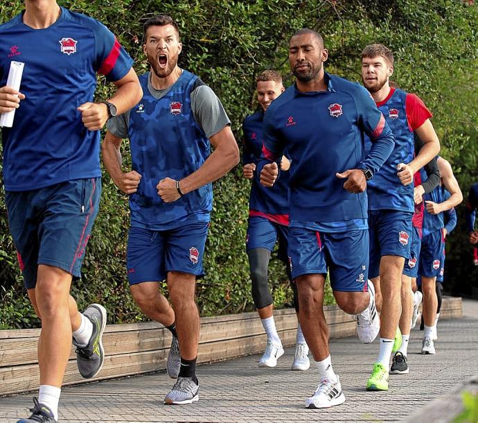 Entrenamiento al aire libre de la plantilla del Baskonia. Foto: @Baskonia