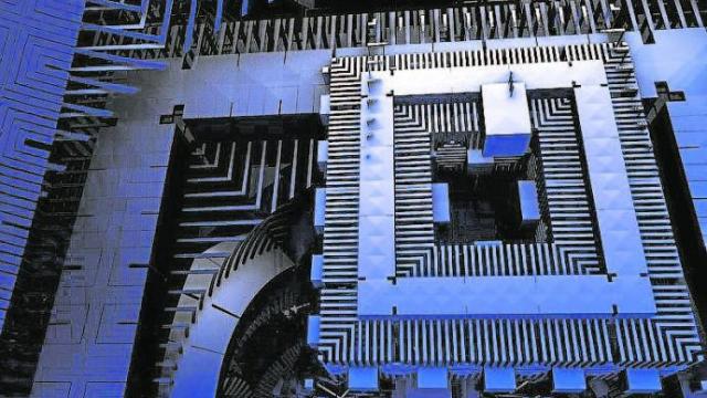 Procesador de un ordenador cuántico.