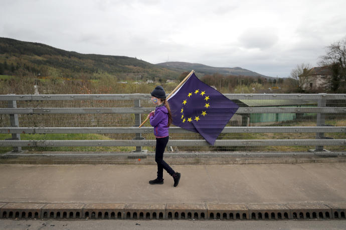 Protesta anti Brexit en Irlanda del Norte