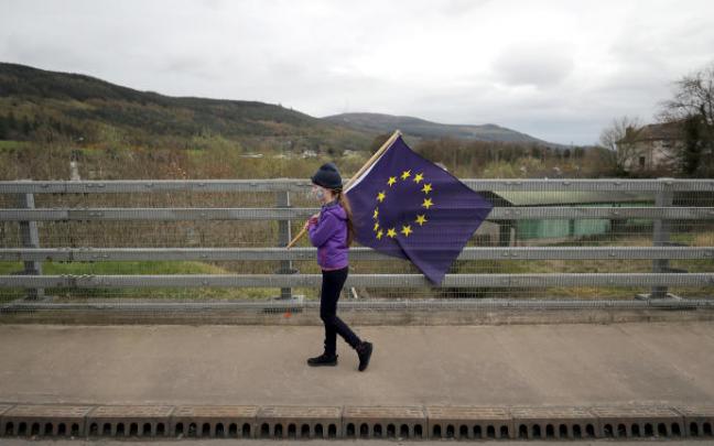 Protesta anti Brexit en Irlanda del Norte Protesta anti Brexit en Irlanda del Norte