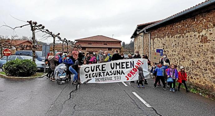 Protesta en Ozaeta