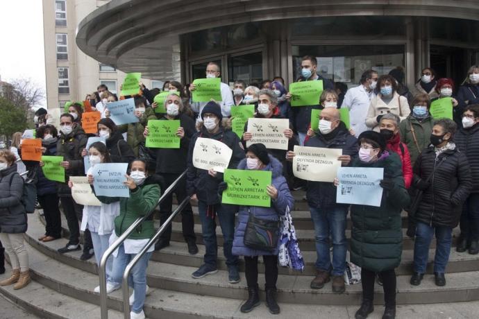 Protesta en el ambulatorio de Olaguibel