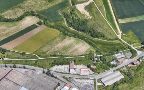 Zona en la que se construirá la sede de Idiazabal, en una imagen cedida por el Ayuntamiento