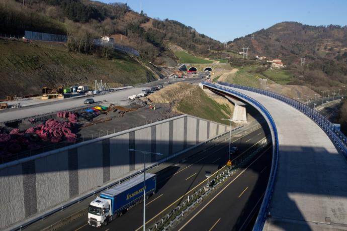 Punto en el que se unirá la Supersur con la autopista AP-68 a la altura de Arrigorriaga y donde se inicia el tramo con peaje.