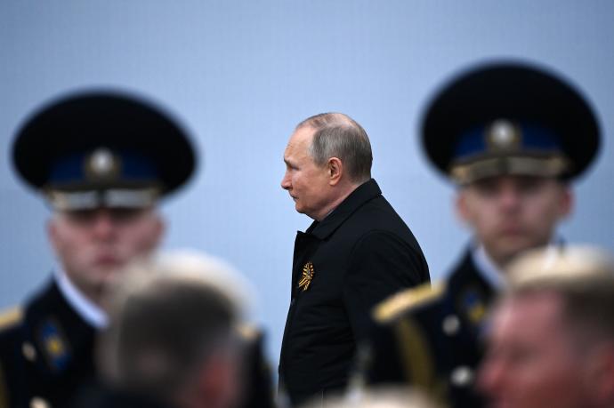 Putin durante la conmemoración en Moscú del Día de la Victoria.