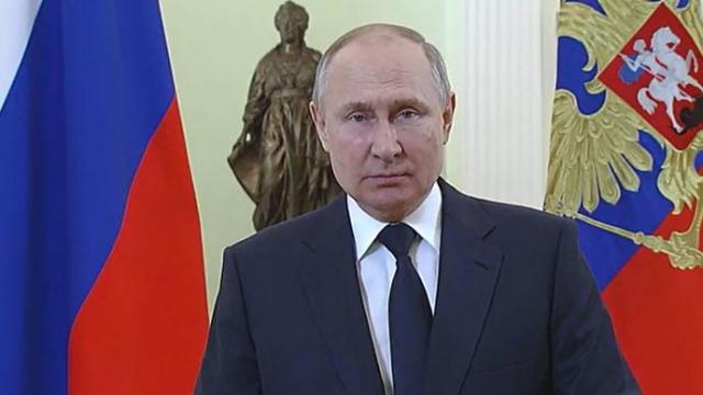 Imagen del mensaje con el que Putin ha anunciado la firma del decreto.