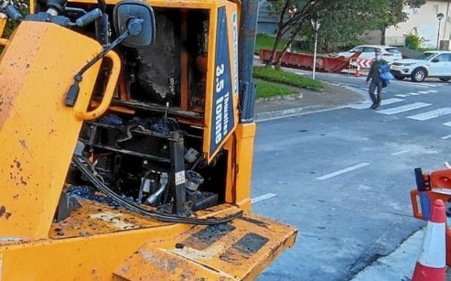 Donostia: queman la maquinaria del cementerio de Altza