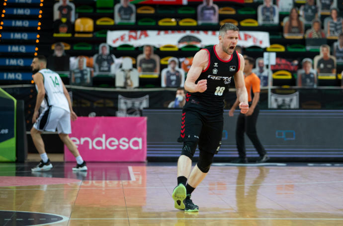 Quentin Serron, durante el último partido de la temporada ante el Joventut