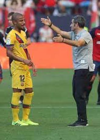 Rafinha, en un partido con el Barcelona.