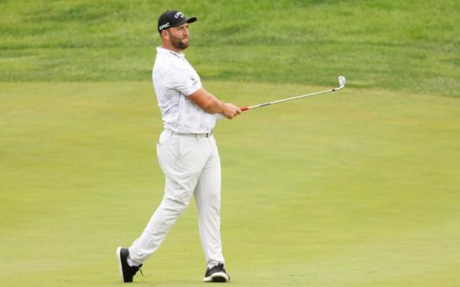 Jon Rahm, durante la segunda jornada de The Northern Trust ayer. Jon Rahm, durante la segunda jornada de The Northern Trust ayer.