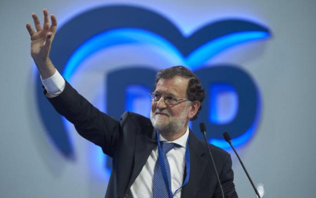 Mariano Rajoy, durante su intervención en el Congreso extraordinario del PP