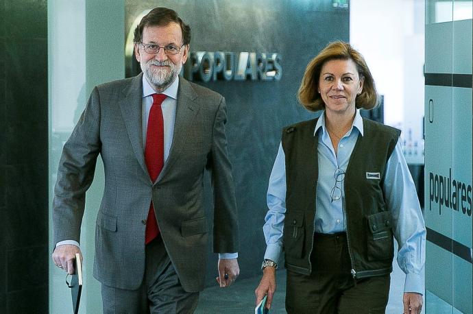 Rajoy y Cospedal, en una imagen de 2018.